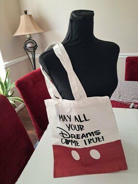 Disney Inspired Canvas Tote Bag – “May All Your Dreams Come True”